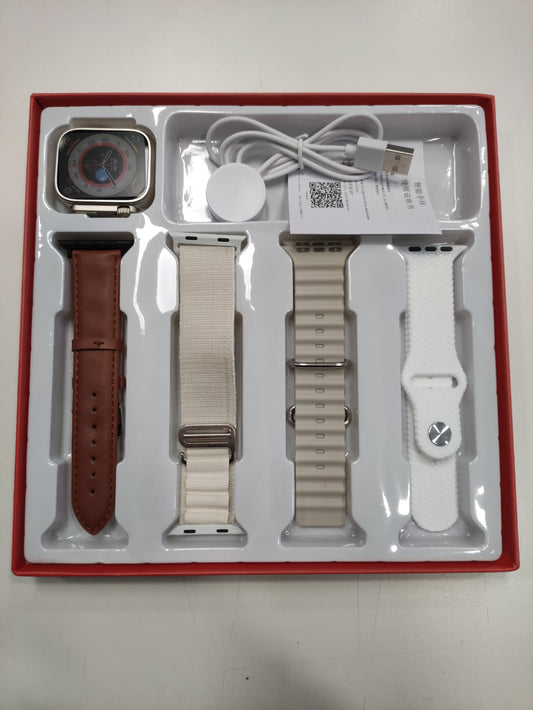 Smartwatch ultra 9 bluetooth 44mm  con 4 cinturini intercambiabili