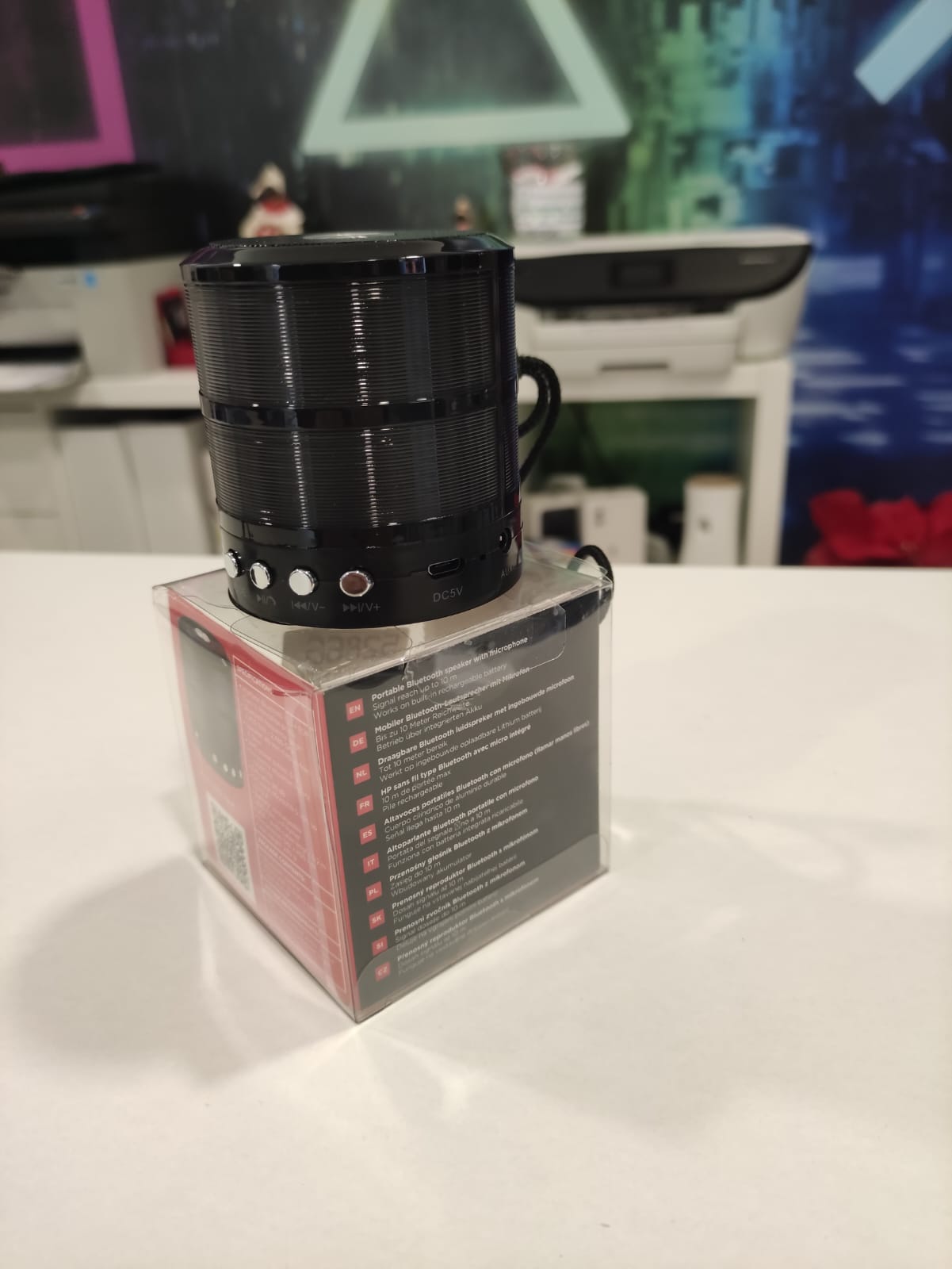Casse Bluetooth portatile nera Techmade gembird micro SD