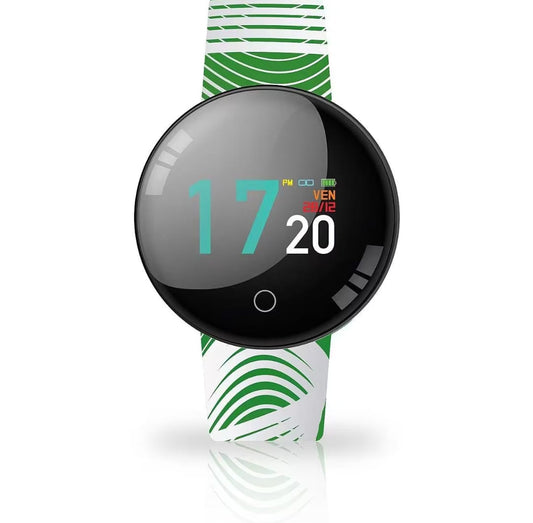 Smartwatch Techmade Joy spy 2 con cinturino bianco/verde adatto Ios e Android